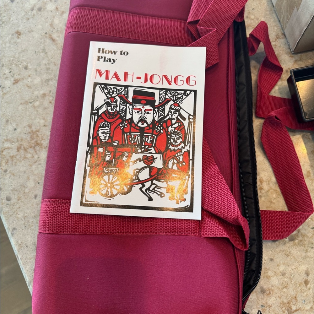 Red Mah-Jongg Set with Case